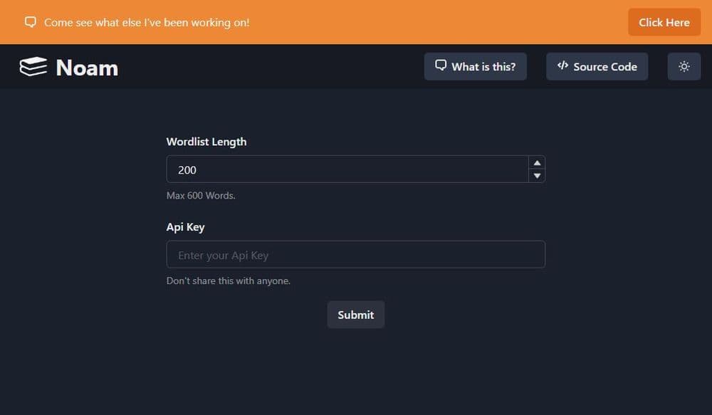 Noam Application